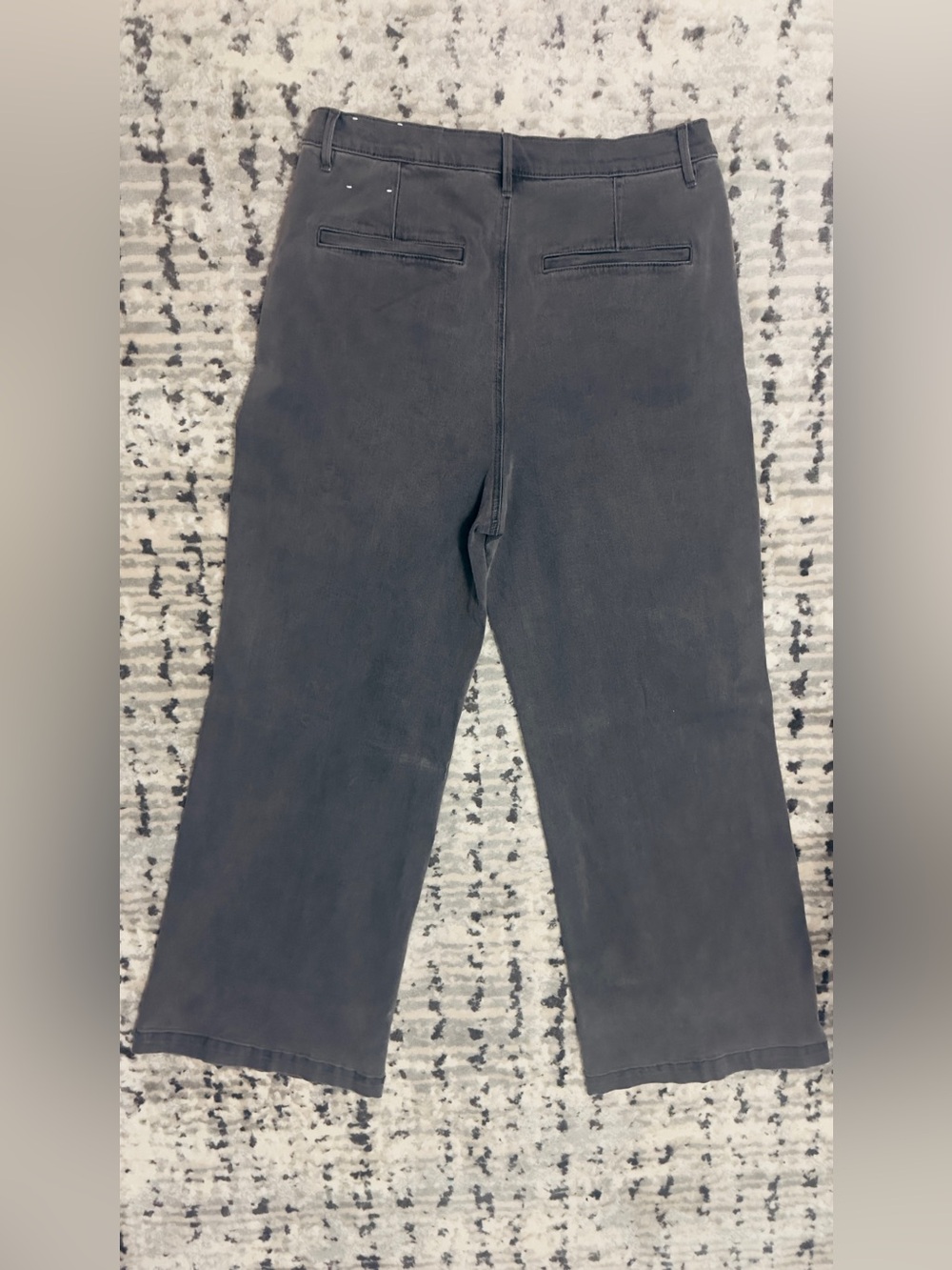 Ann Taylor Dark Charcoal Wide-Leg Pants